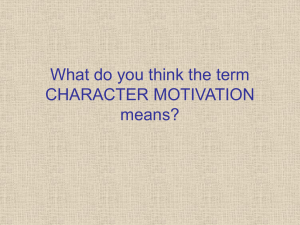 Character Motivation PowerPoint