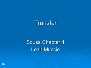 Transfer of Learning