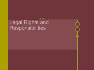 Legal Rights and Responsibilities
