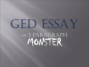 GED Essay