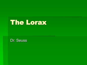 The Lorax: Environmental Science Worksheet & Discussion
