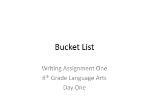 Bucket List