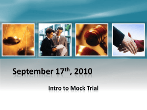 Intro to Mock Trial: Socratic Seminar & Evidence