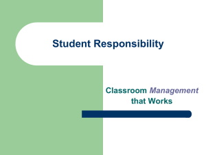 Student Responsibility presentation