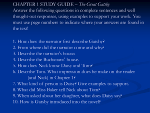 Gatsby Chapter 1 Study Guide Questions