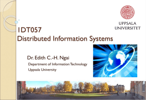 Distributed Systems - Department of Information Technology