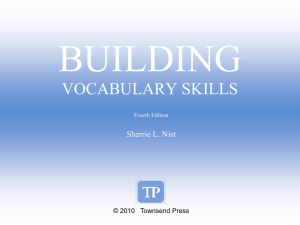 Vocabulary Building: Words in Context - Chapter 11