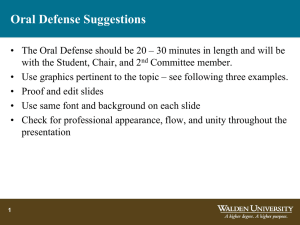 DBA Doctoral Study Oral Defense Presentation Guide