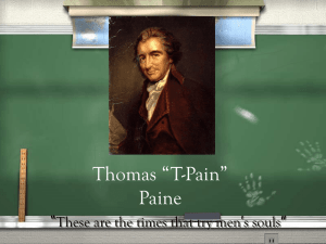 Thomas Paine's Crisis No. 1: Rhetorical Analysis