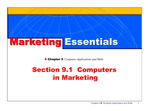Computers in Marketing: Applications & Skills