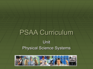 PSAA Curriculum