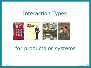 Interaction Types: Instructing, Conversing, Manipulating, Exploring