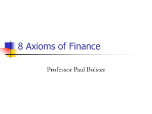 8 Axioms of Finance: Key Principles Explained