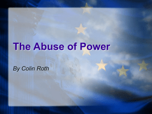 The Abuse of Power