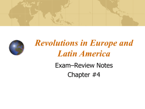 Revolutions in Europe and Latin America