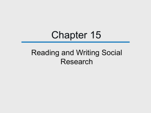 Reading/Writing Research