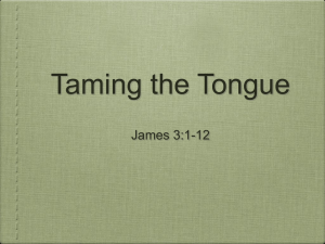 Taming the Tongue