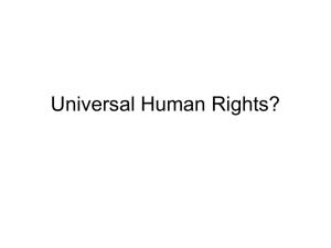 Humanitarian Intervention: Universal Rights & UN Role