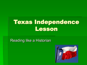 Texas Independence Lesson