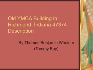 Old YMCA Building in Richmond, Indiana 47374