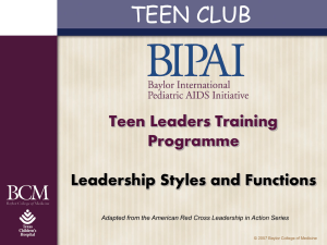 Leadership styles
