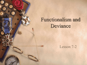 Functionalism and Deviance: A Sociological Overview