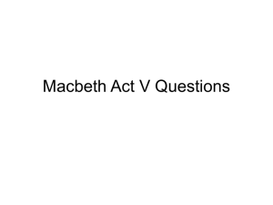 Macbeth Act V Study Questions