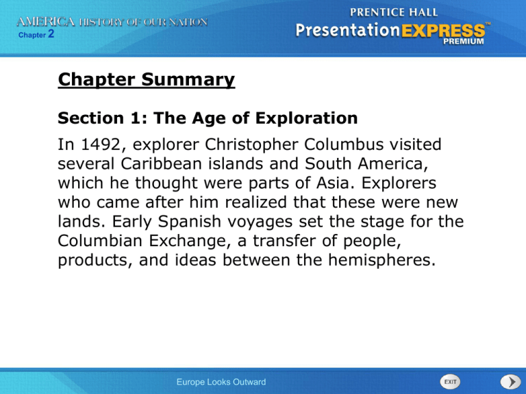 Age of Exploration Chapter Summary: Columbus, Spain, France