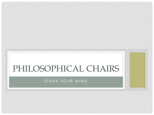 Philosophical Chairs - Mountainview Christian School