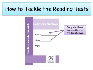 How to tackle the reading tests