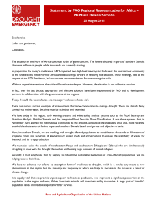 Statement by FAO Regional Representative for Africa