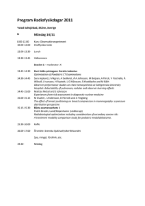 Program Radiofysikdagar 2011 - Svensk förening för radiofysik