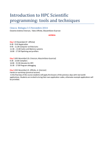 Introduction to HPC Scientific programming: tools and