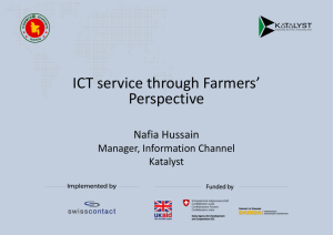 ICT service through farmers` perspective (Nafia - E