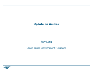 Ray Lang, Amtrak