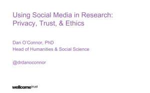 Using Social Media in Research: Privacy, Trust, & Ethics