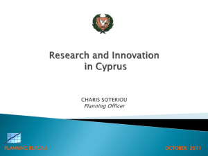 R&D and INNOVATION IN CYPRUS by COSTAS IACOVOU Director