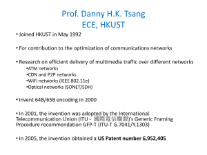Prof. Danny H.K. Tsang ECE, HKUST