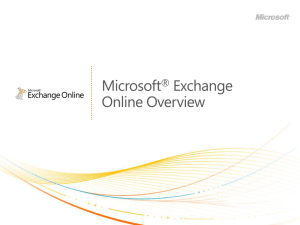 Microsoft Exchange Online Overview Presentation