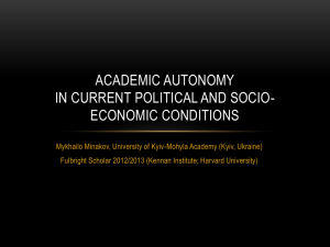 Academic Autonomy - (Mykhailo) Minakov