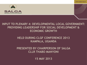 presentation - 2013 Commonwealth Local Government