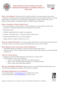 Public Health Laws in Indian Country