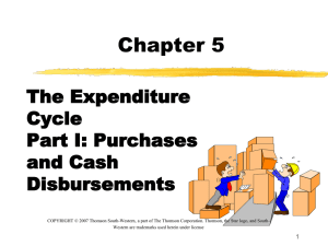 Chapter 5 - Accounting and Information Systems Department