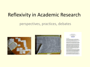 Reflexivity in Academic Research: Perspectives & Practices