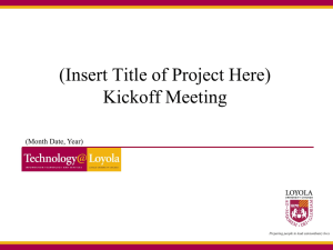 Project Kickoff Meeting Presentation Template
