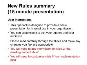 15 minute summary - Business.govt.nz