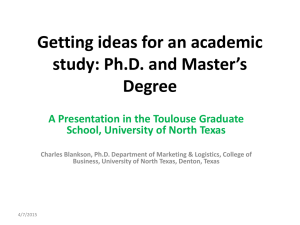 Presentation - Toulouse Graduate School