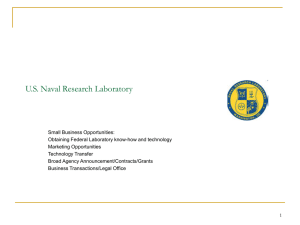 U.S. Naval Research Laboratory Office of Technology Transfer