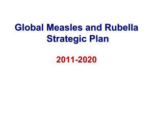 Global Measles and Rubella Strategic plan 2011-2020