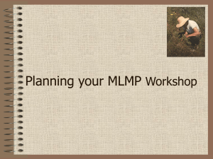 Planning an MLMP Training Workshop